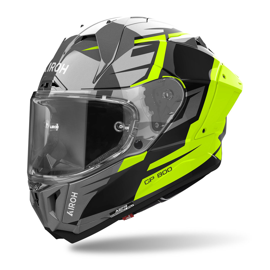 Airoh GP 800 Master Carbon Casco nero/grigio/giallo L (59/60) Figura 1