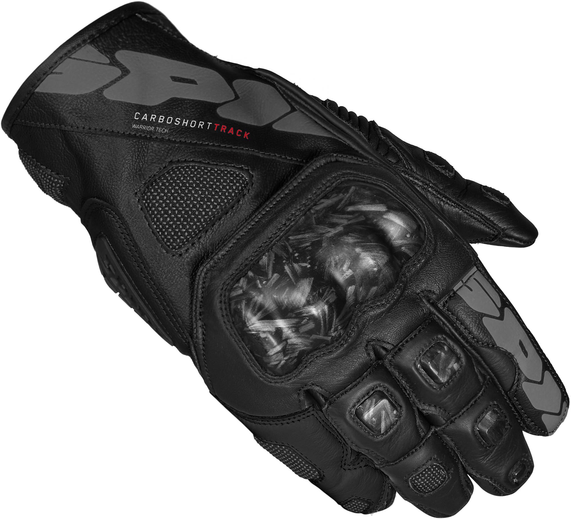 Spidi Carbo kurze Motorrad Handschuhe schwarz M Abbildung 1