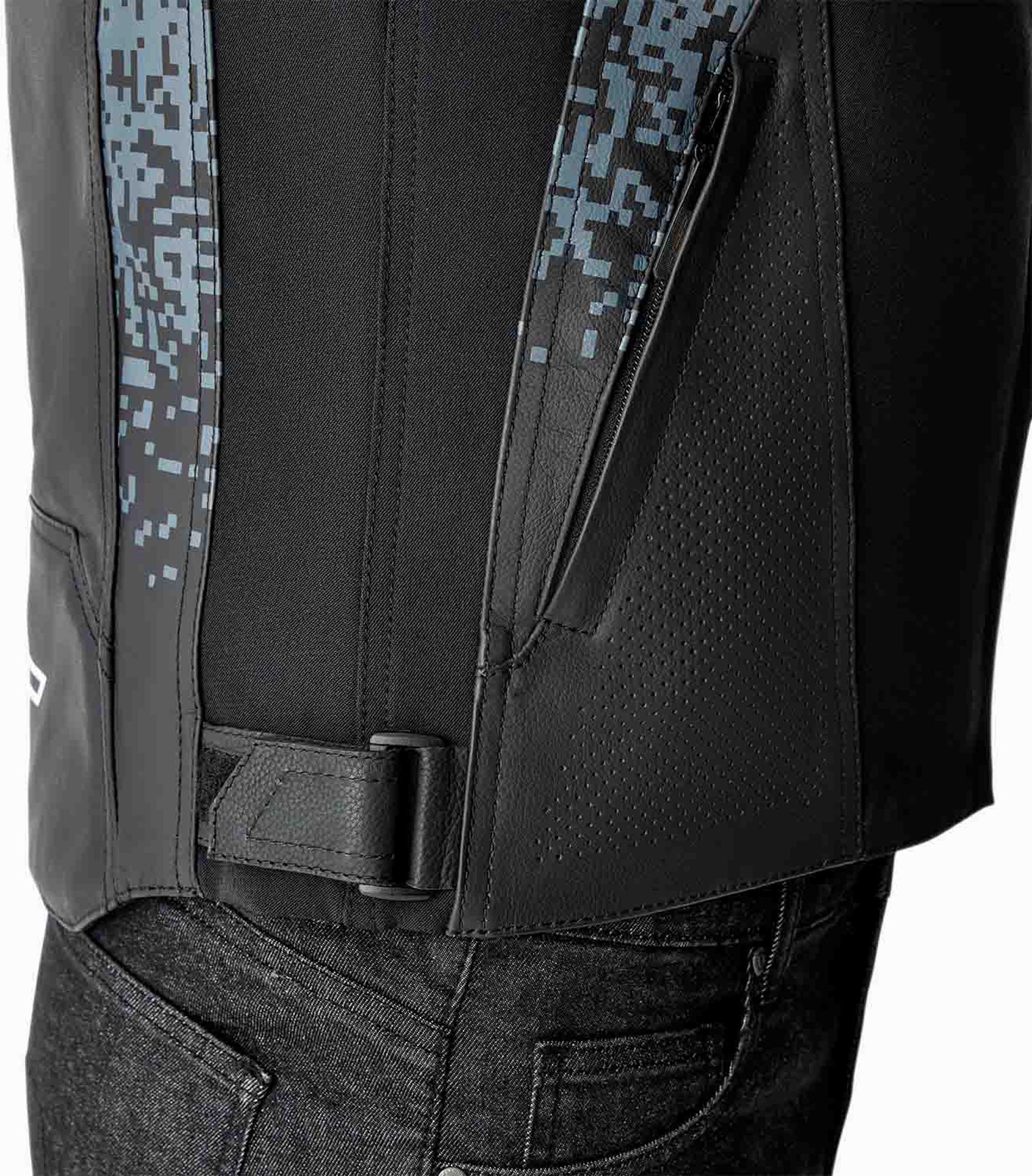 RST Pro Series Supersport-K D3O perforierte Motorrad Lederjacke schwarz/grau 56 Abbildung 6