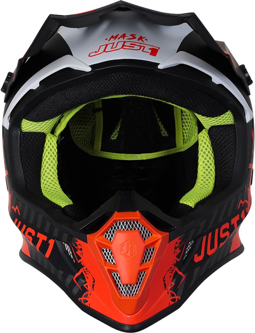 Just1 J38 Mask Casque Motocross Orange/Noir M (57/58) Figure 4