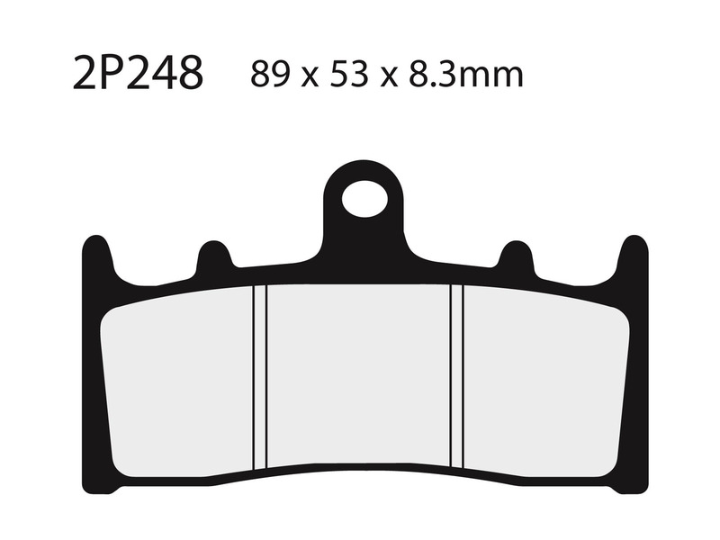 NISSIN Plăcuțe de frână semi-metalice pentru stradă - 2P-248NS Figura 1
