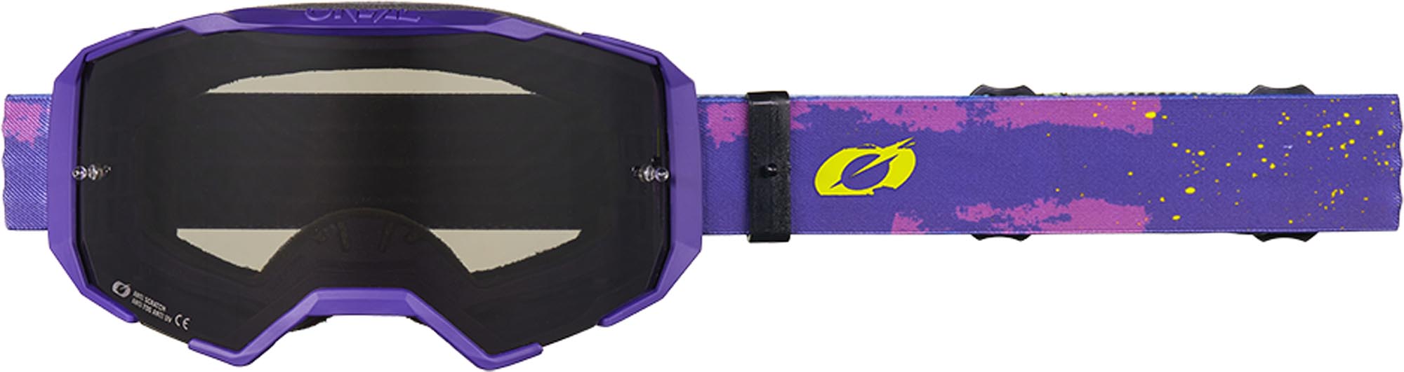 Oneal B-22 Paint Gafas de motocross morado/amarillo Figura 1