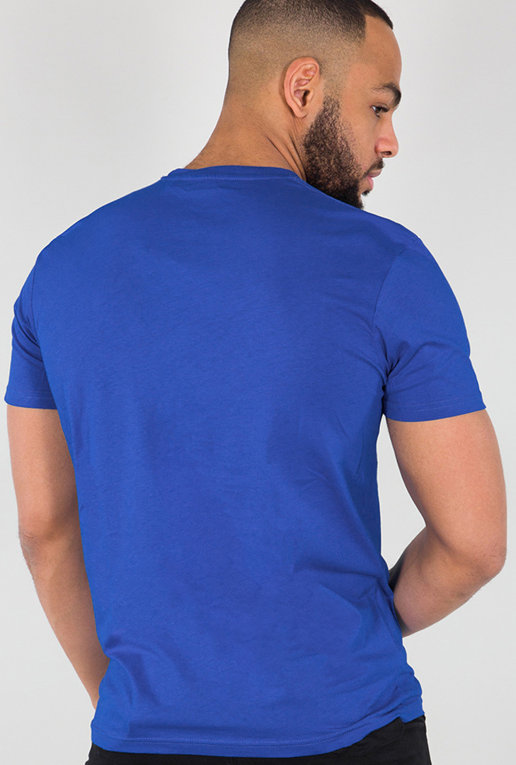 Alpha Industries Basic T Small Logo T-Shirt blau/orange S Abbildung 2
