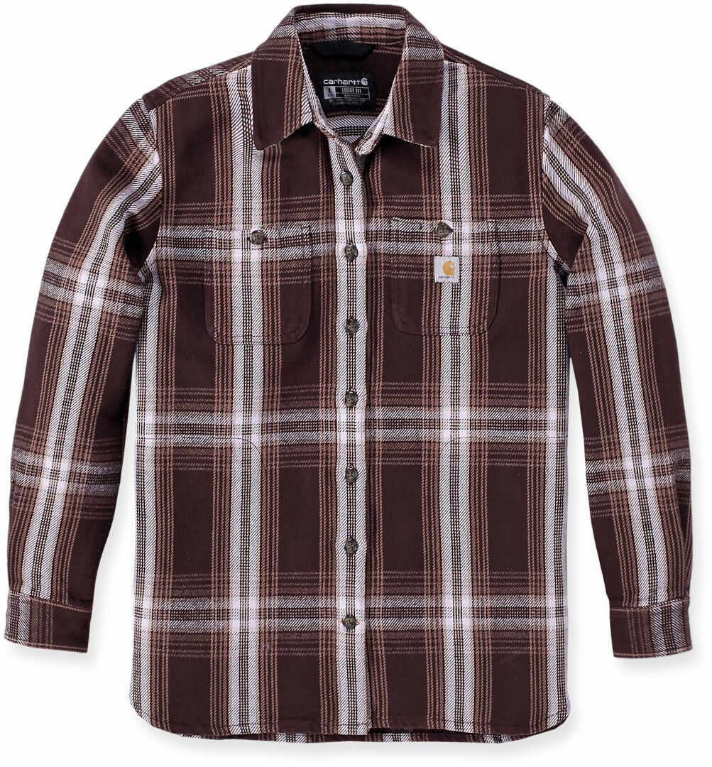 Carhartt Loose Fit Heavyweight Twill Camicia da donna Marrone scuro/viola L Figura 1