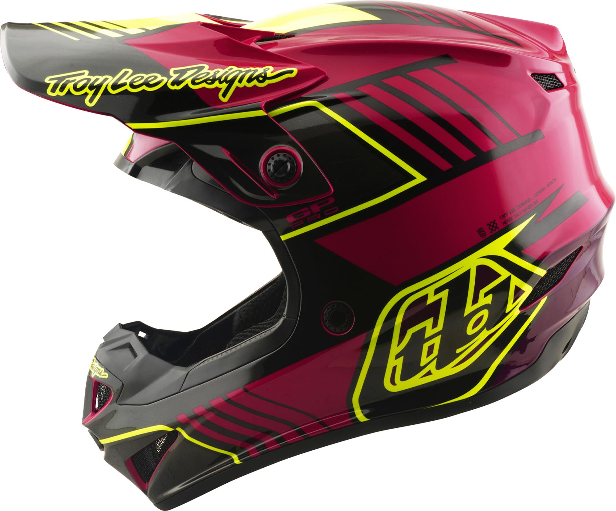 Troy Lee Designs GP Pro MIPS Segment Cască de motocross pentru tineret roz/galben Y/L (52/53) Figura 6