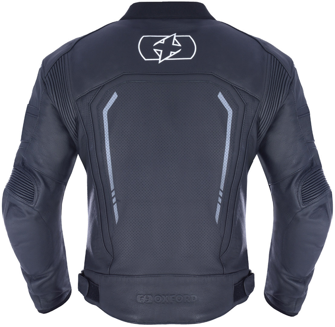 Oxford Strada Motorrad Lederjacke schwarz M Abbildung 2