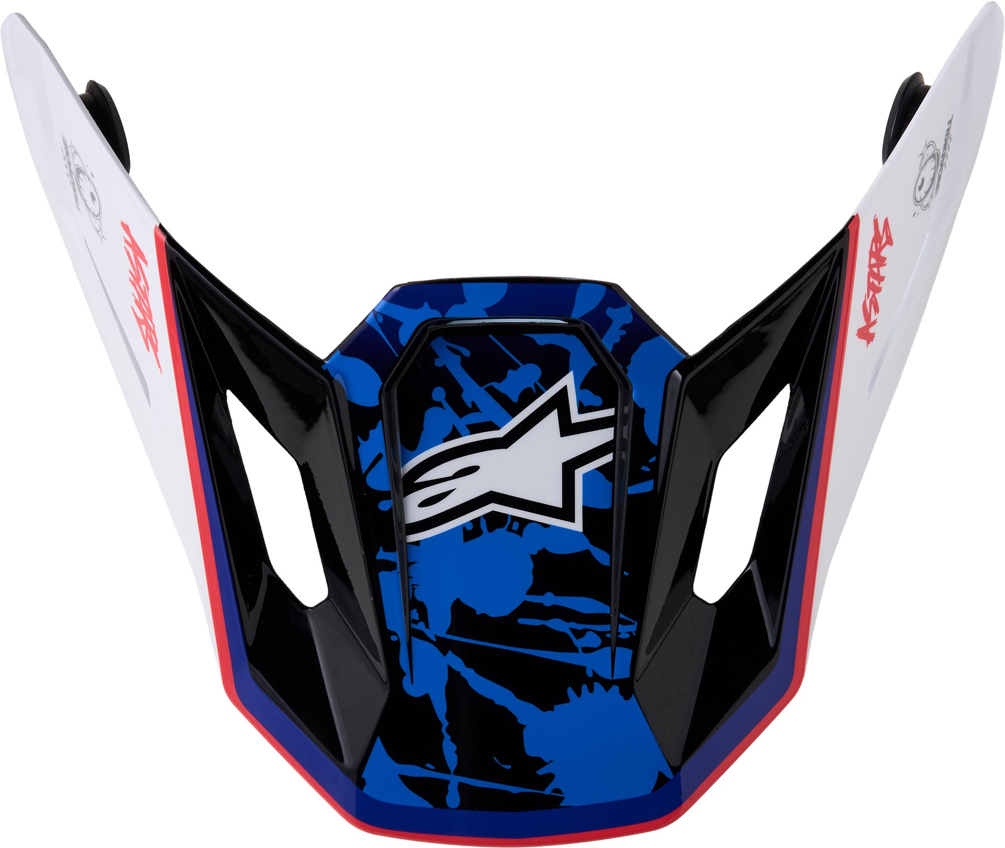 Alpinestars S-M7 Blaster Ķiveres virsotne balts/zils/sarkans spīdīgs 1. attēls