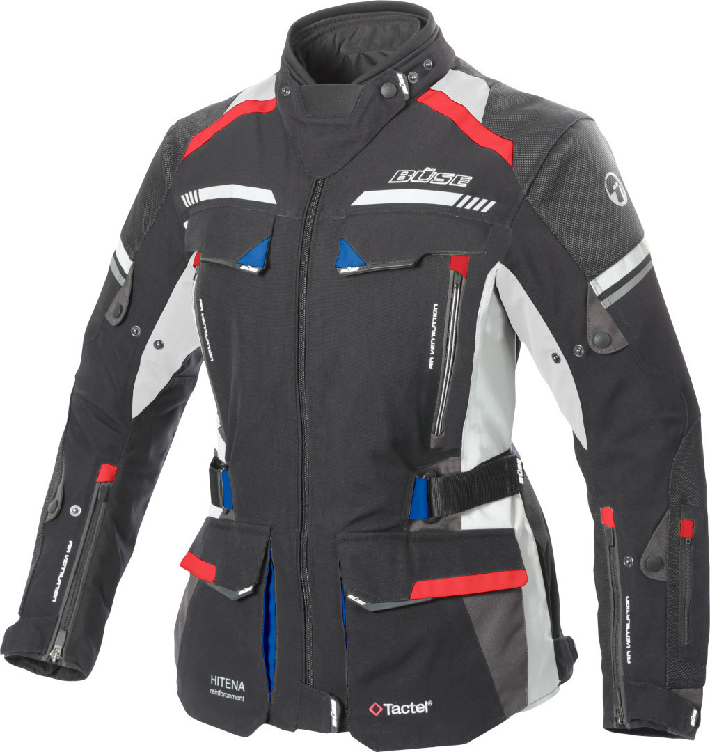 Büse Highland 2 Ladies Motorcycle Textile Jacket black/red 36 Figure 1