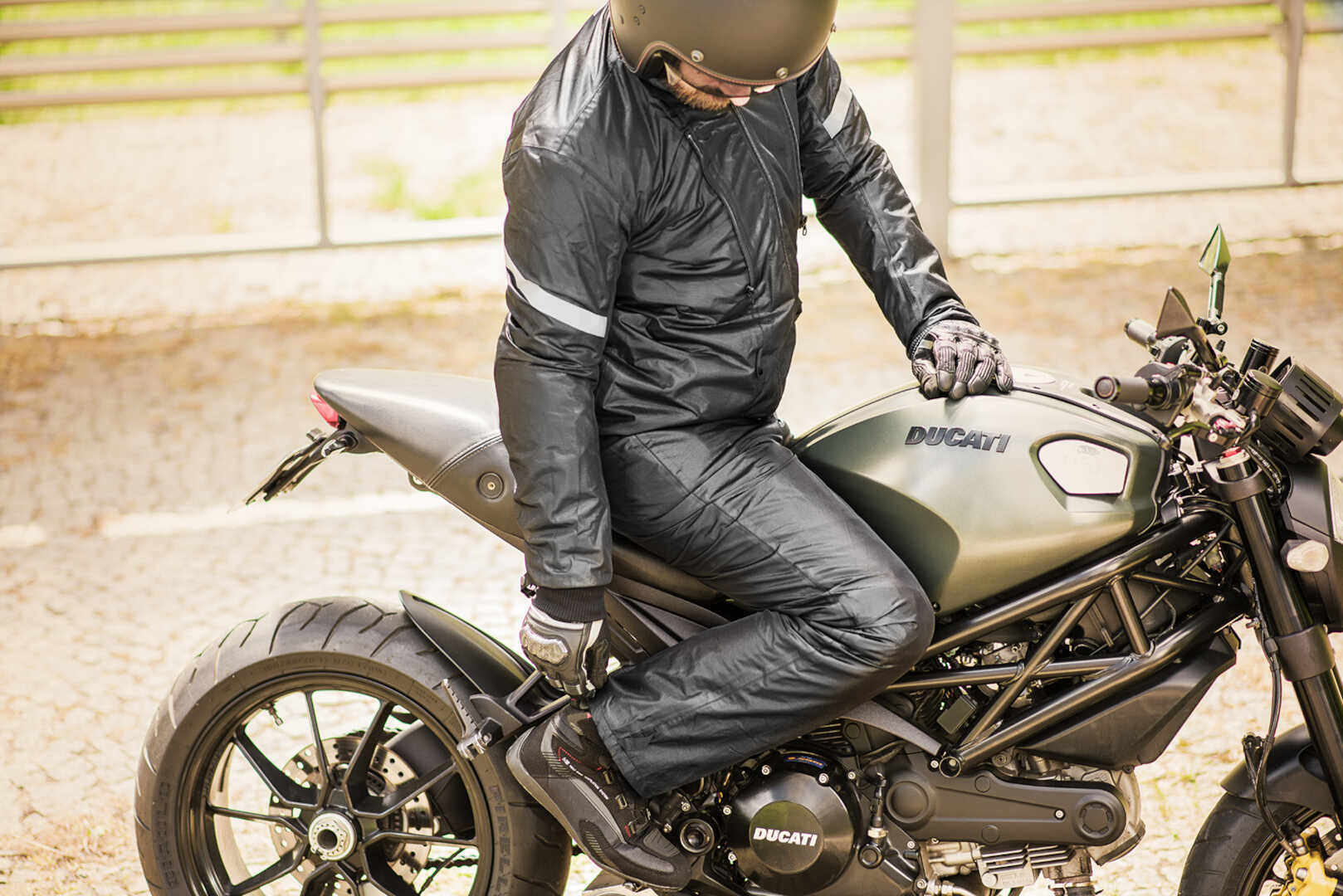 SHIMA Jet waterproof Motorcycle Textile Jacket black XL Figure 8