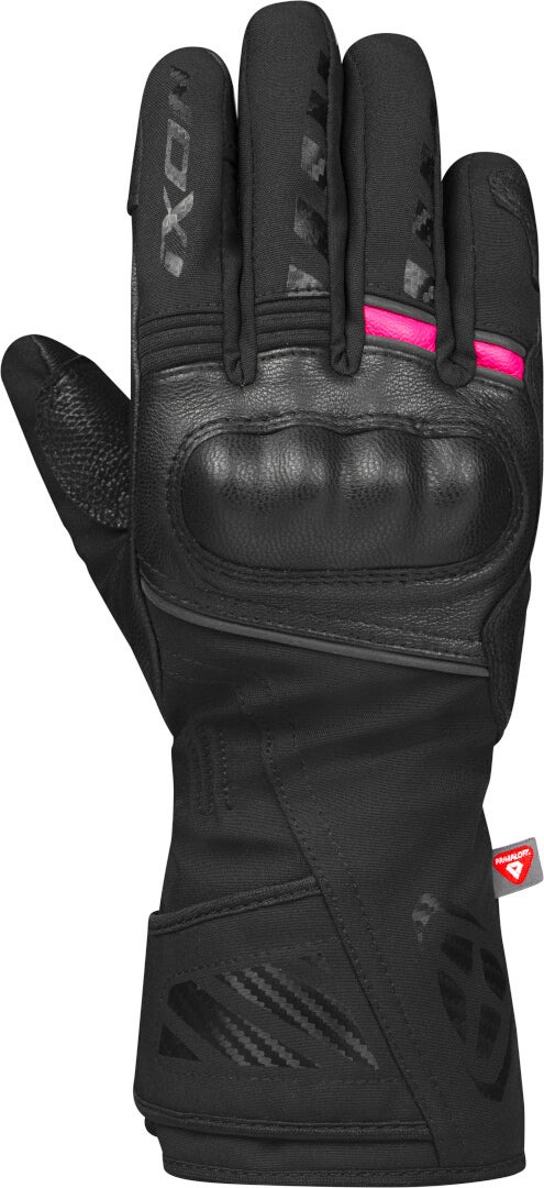 Ixon Pro Rescue 3 Vandtætte damer vinter motorcykelhandsker sort/pink XL Figur 1