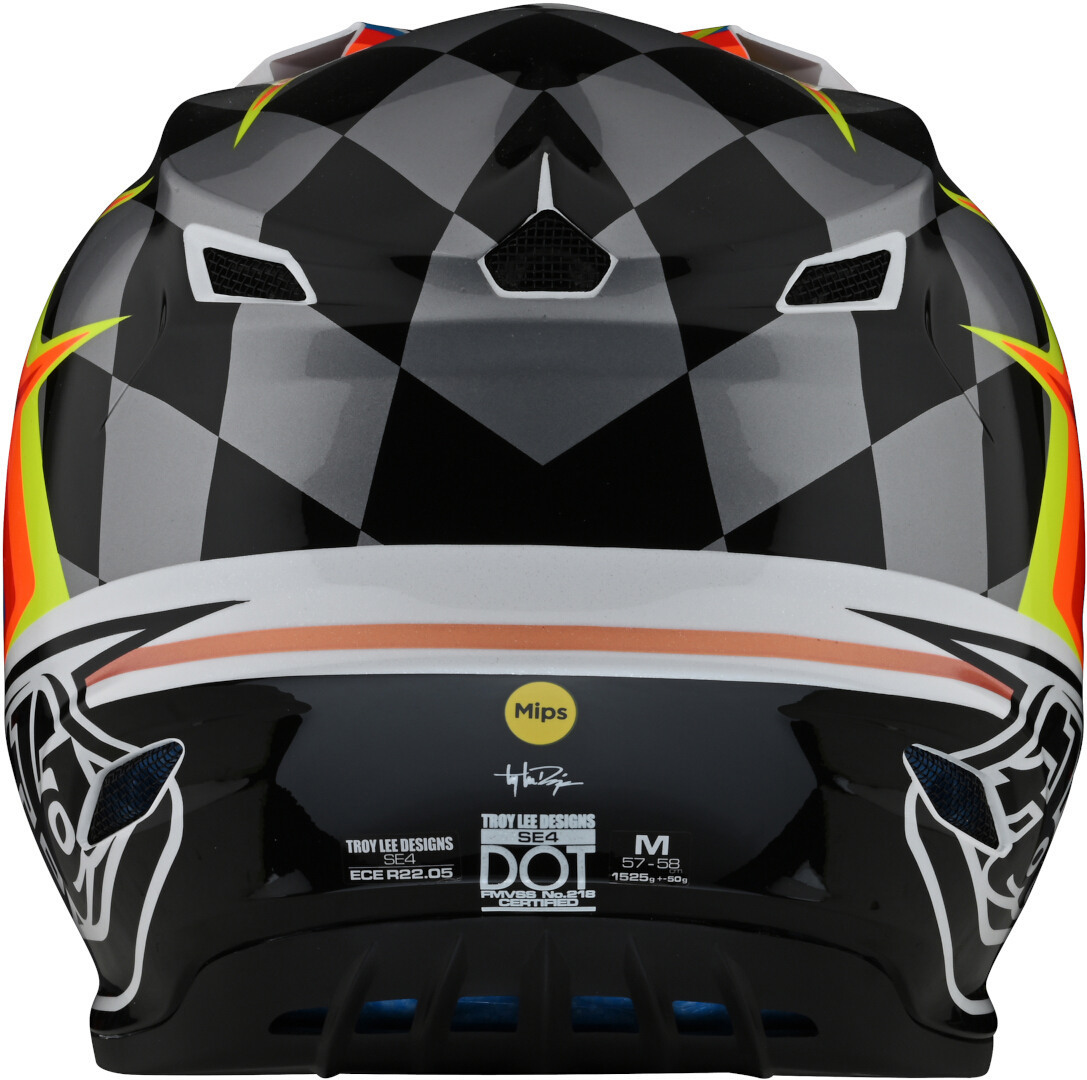 Troy Lee Designs SE4 Warped Polyacrylite MIPS Cască de motocross alb XS (54/55) Figura 6