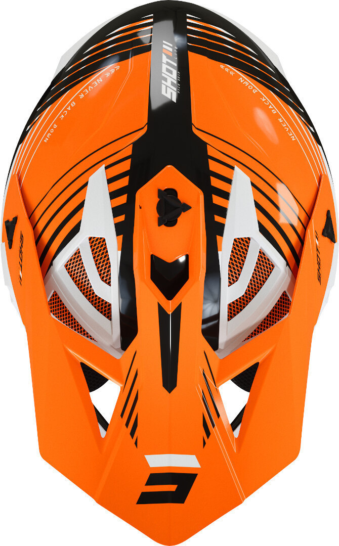 Shot Lite Fury Cască de motocross Negru/Portocaliu XL (61/62) Figura 3