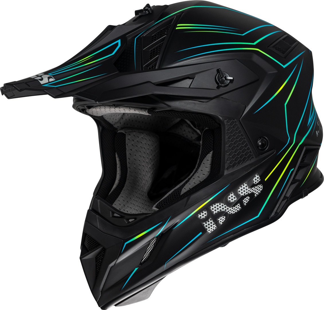 IXS iXS189FG 2.0 Motocross hjälm svart matt/gul XS (53/54) Figur 1