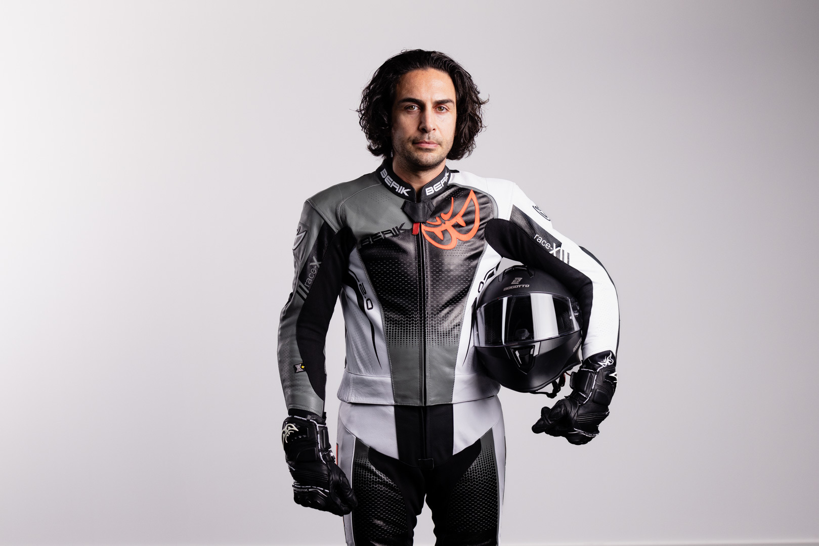 Berik XR-Ace Evo perforeret 2-delt motorcykel læderdragt sort/grå/hvid 52 Figur 2