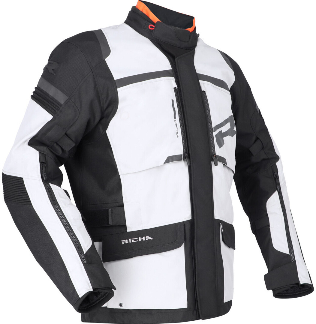 Richa Brutus Gore-Tex waterproof Motorcycle Textile Jacket light grey/black XL Figure 1