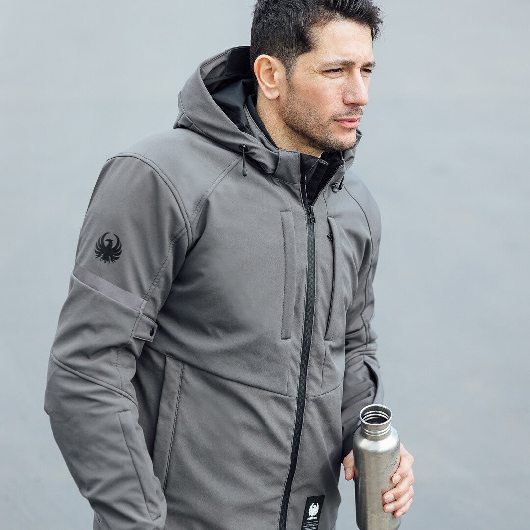 Merlin Flare D3O waterproof Motorcycle Textile Jacket light grey XXL Figure 8