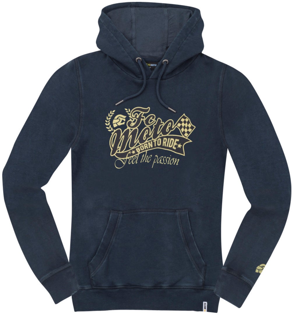FC-Moto Crew Dames Hoodie bleu foncé XL Figure 1