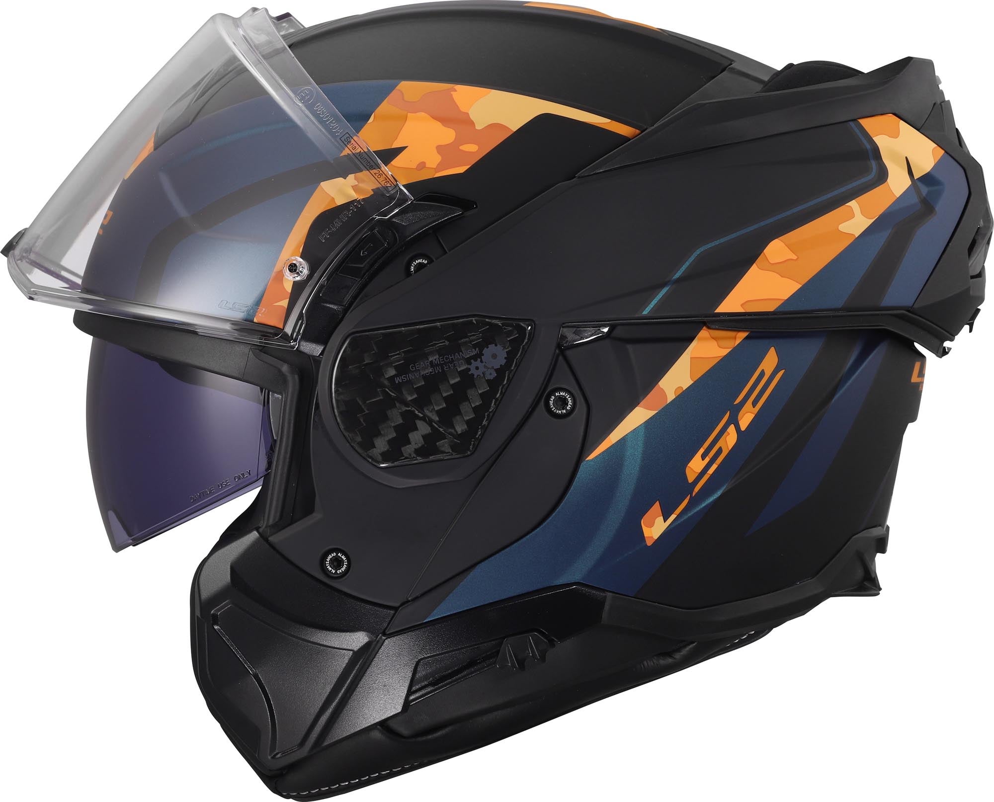 LS2 FF910 Advant II Glide Elmetto nero/arancione XXXL (65/66) Figura 12