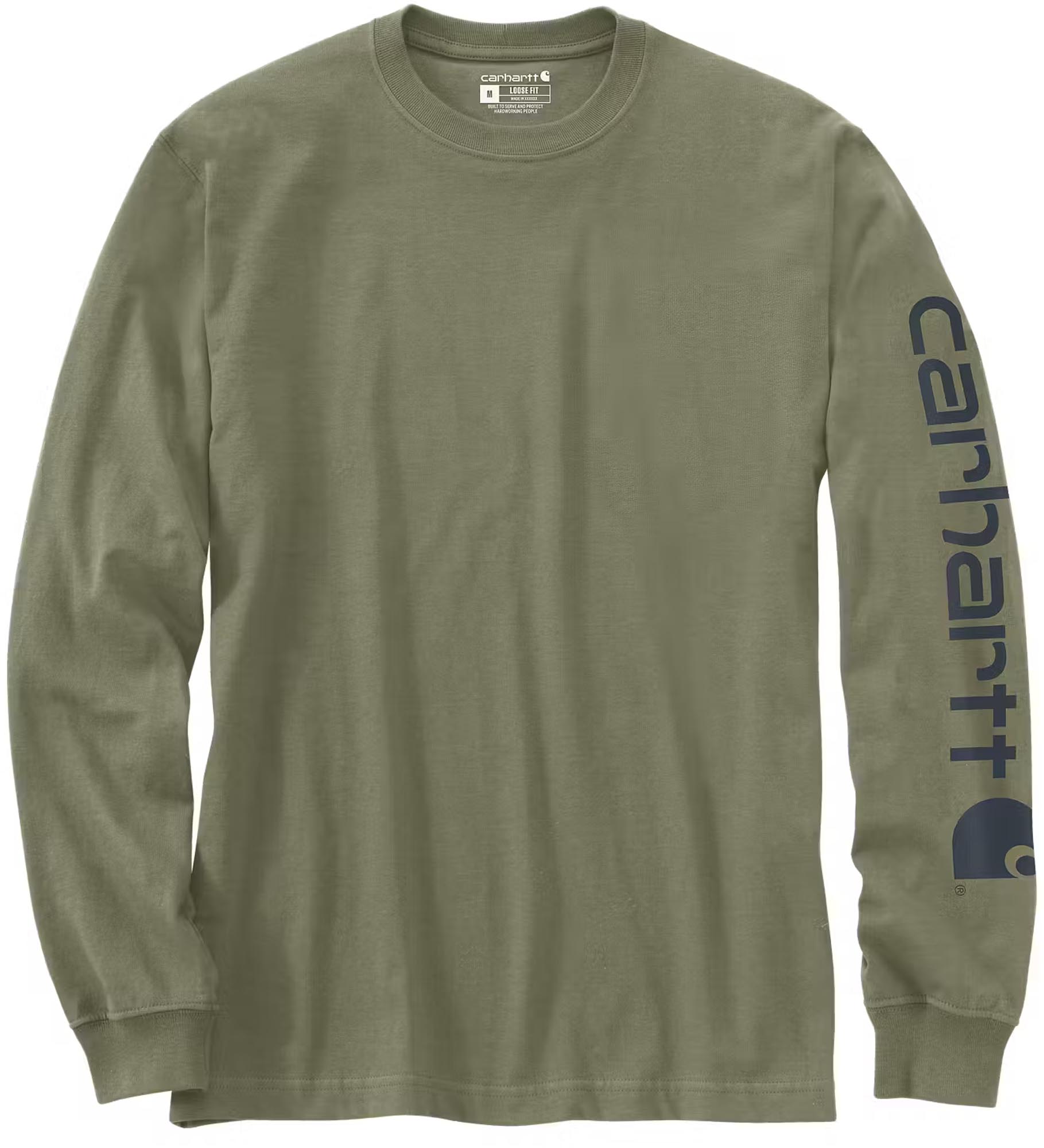 Carhartt Logo Longsleeve oliven/grå M Figur 1