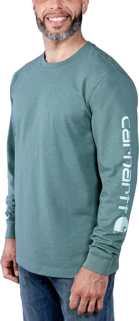 Carhartt Logo Longsleeve turchese L Figura 3