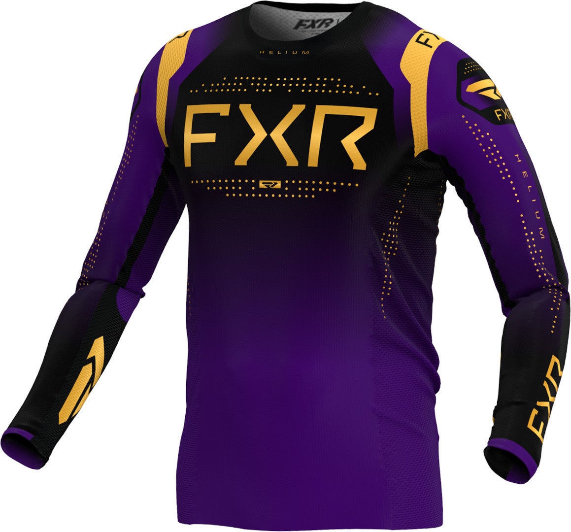 FXR Helium 2024 Motocross trøje sort/lilla/guld M Figur 1