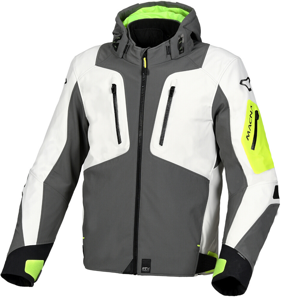 Macna Angle veste textile de moto imperméable gris/jaune M Figure 1