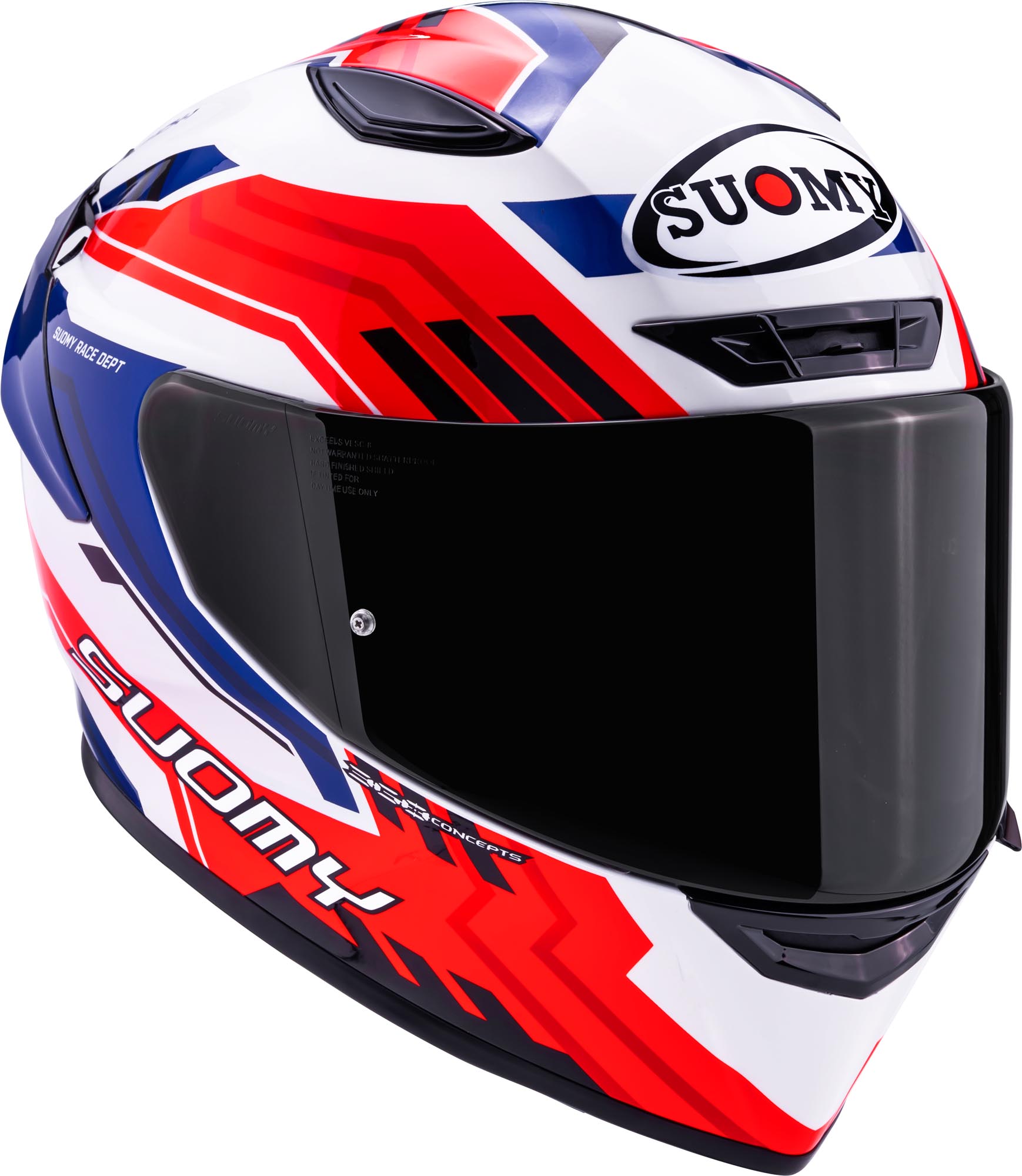 Suomy Track-1 Framework Helm wit/rood/blauw S (55/56) Figuur 7