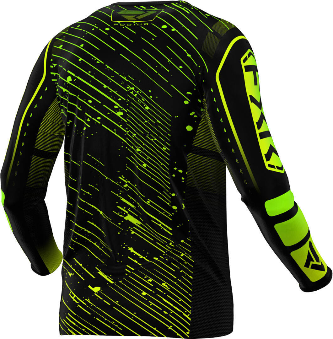 FXR Podium 2025 Tricou de motocross Negru/Verde S Figura 2