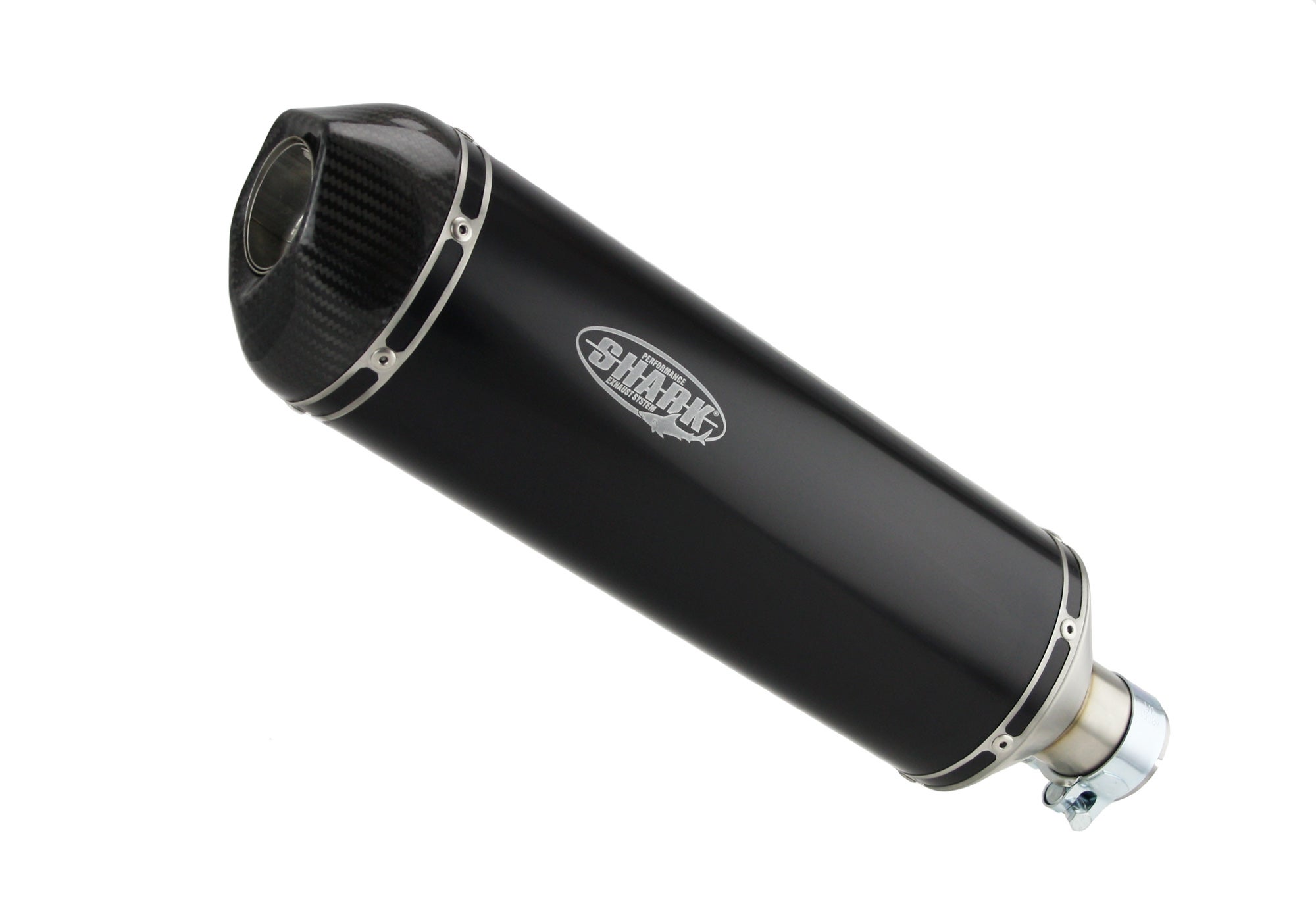SHARK EXHAUST DSX-7 eloxed aluminium/carbon end cap preto Figura 1
