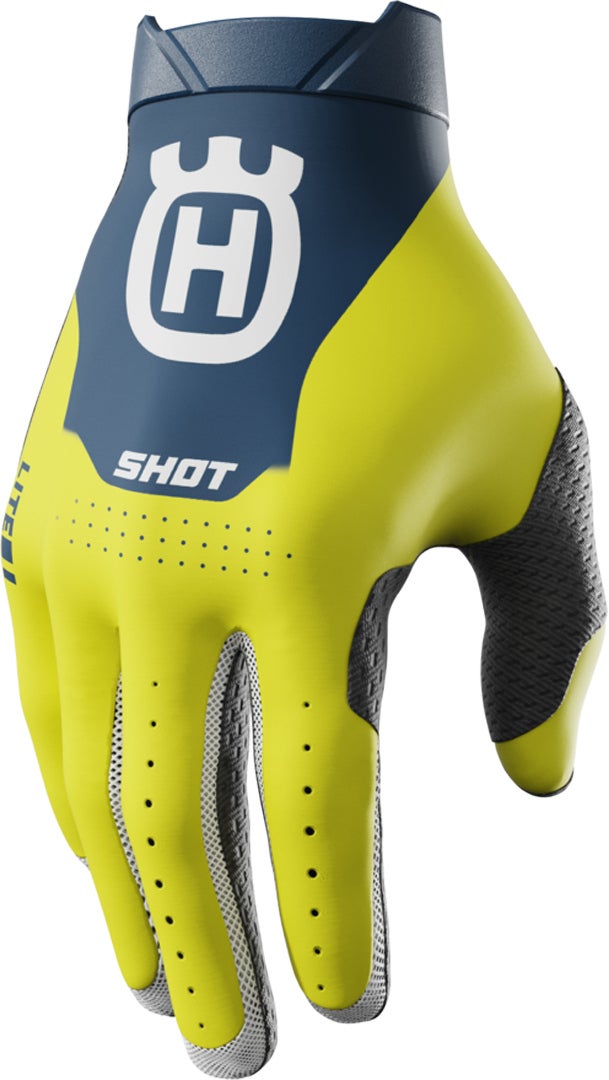 Shot Lite Husqvarna Limited Edition Gants de motocross bleu/jaune 10 Figure 1