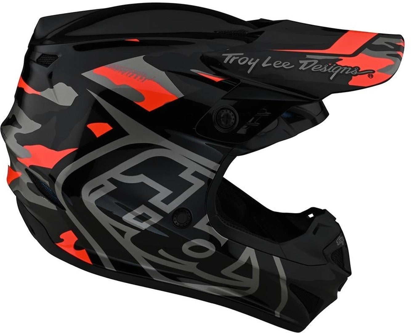 Troy Lee Designs GP Overload Camo Casco motocross nero/rosso S Figura 4