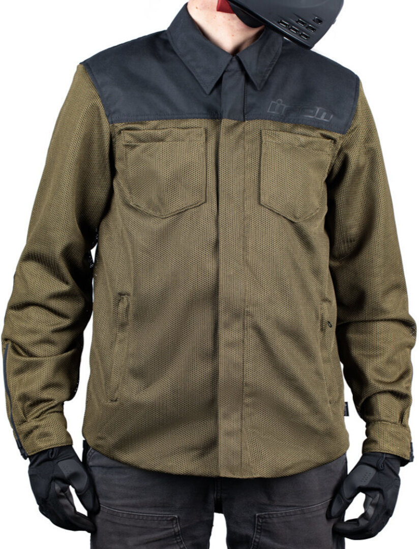 Icon Upstate Motocycle Mesh Textile Jacket brown/black XL Figure 3