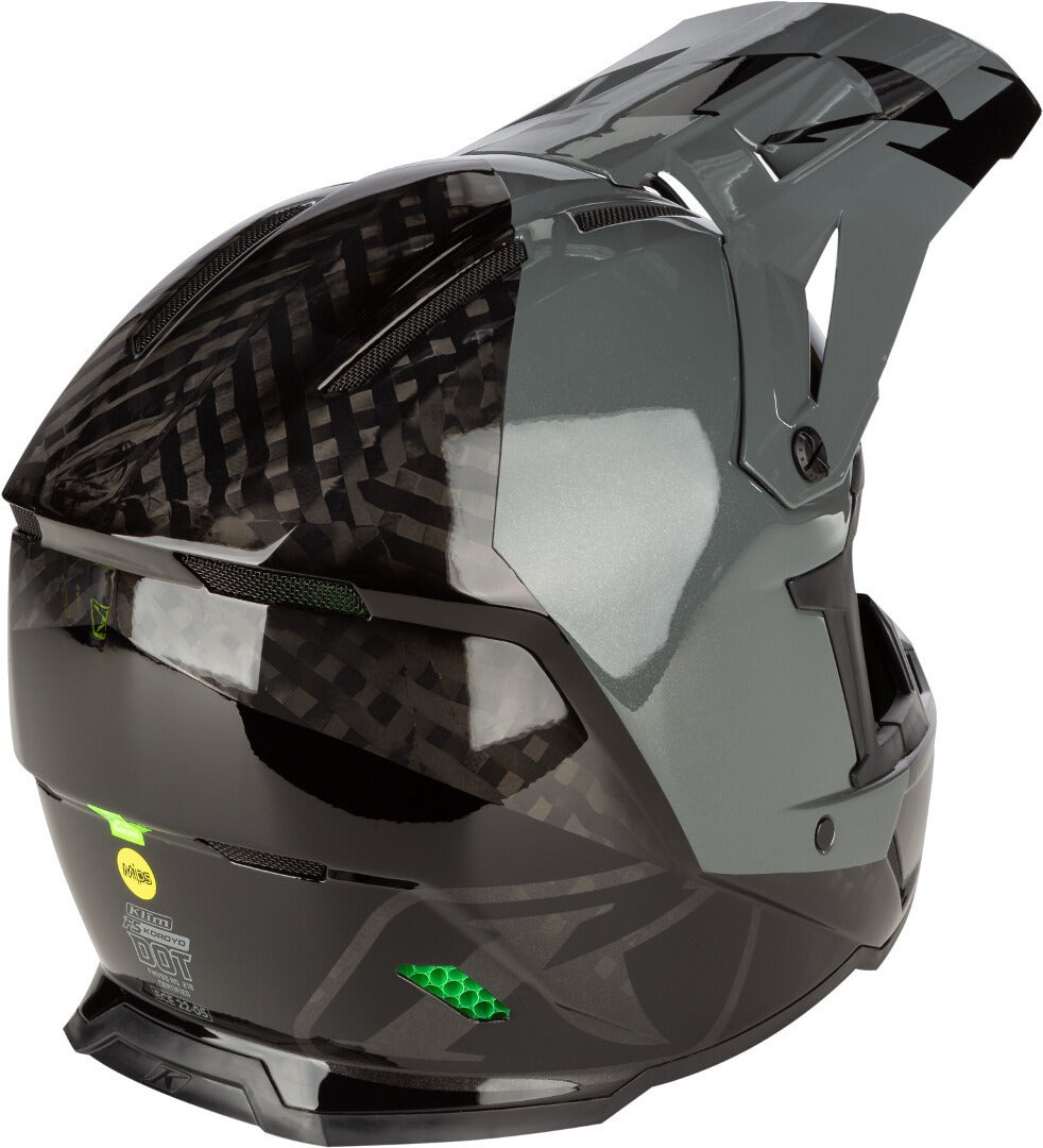 Klim F5 Koroyd Ascent Carbon Motocross hjelm sort/grå M (56/57) Figur 8