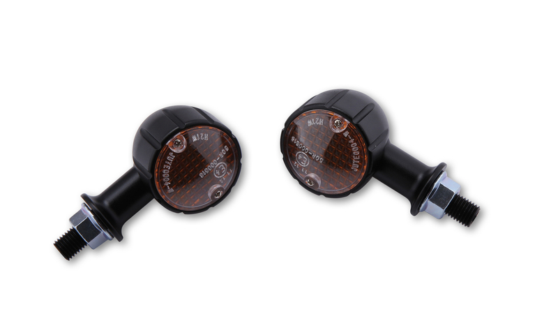 HIGHSIDER Smart Arizona Lampa Mini Indikator Hus Svart / Lins Orange (Par), Fram & Bak Figur 2