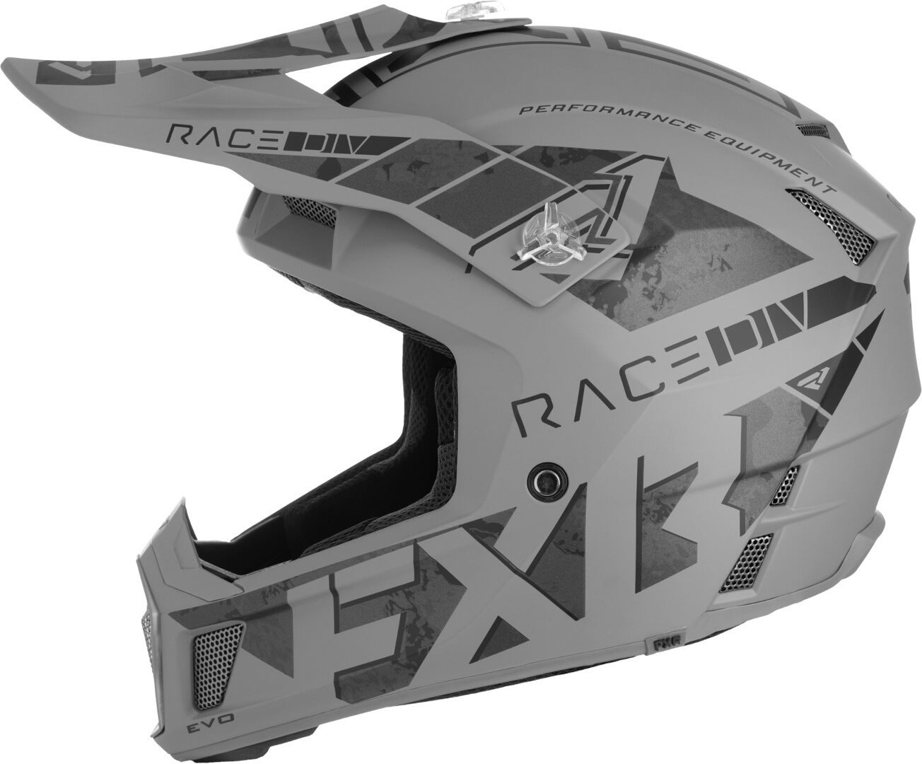 FXR Clutch Stealth Motocross Helm hellgrau matt S (55/56) Abbildung 4