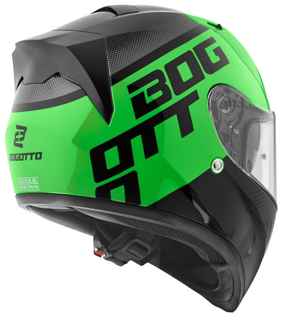 Bogotto V128 BG-X Hjelm sort/grøn M Figur 3