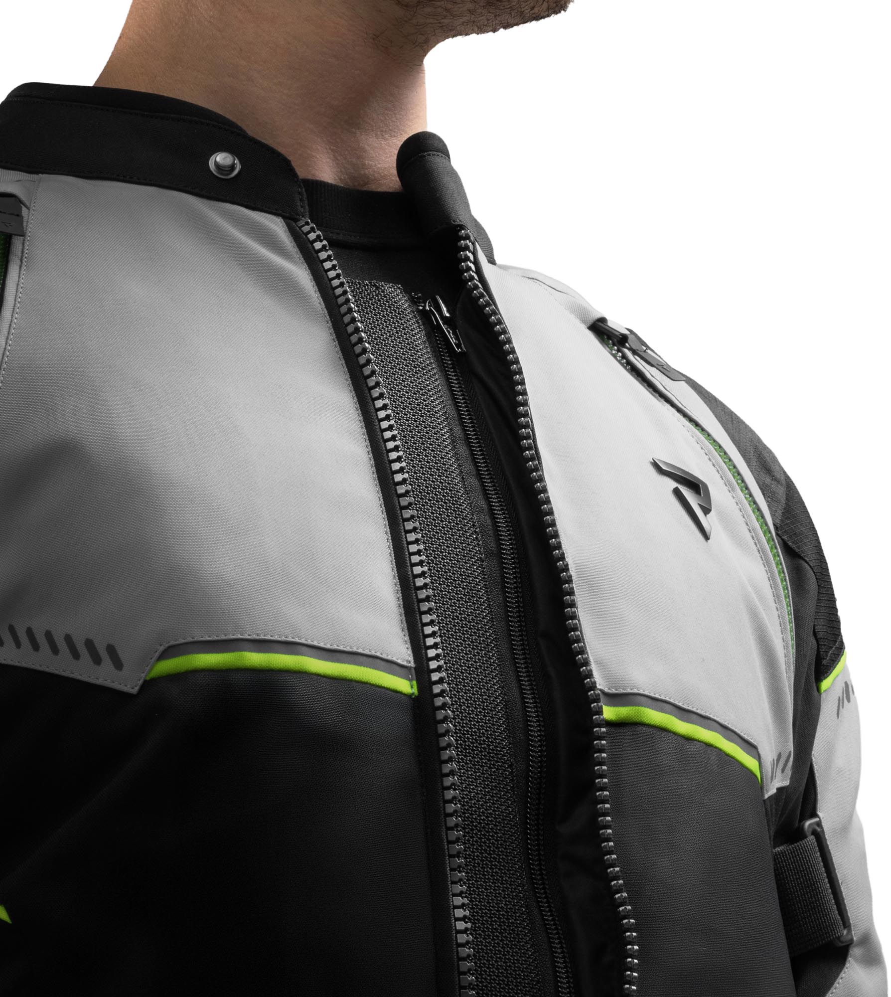 Rebelhorn Swift waterproof Motorcycle Textile Jacket light grey/yellow 8XL Figure 5