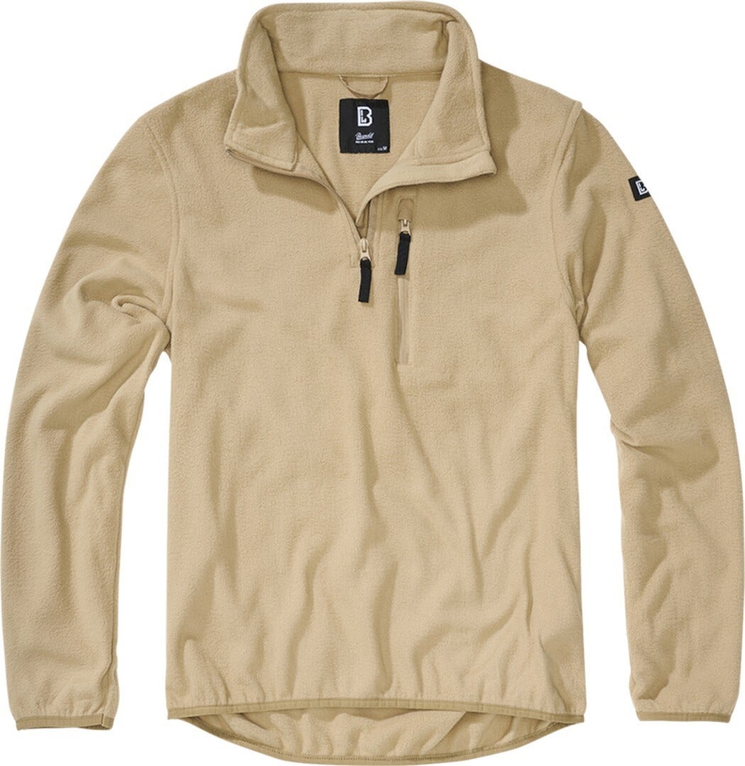 Brandit Fleece Pull demi-zip beige 7XL Figure 1