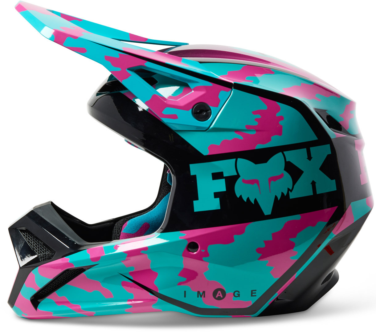 FOX V1 Nuklr Casco Motocross turchese M (57/58) Figura 4