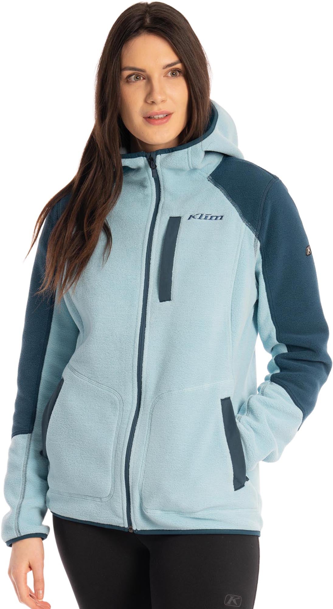 Klim Darby Canyon レディースフリースジップフーディー 青 2XL 図1