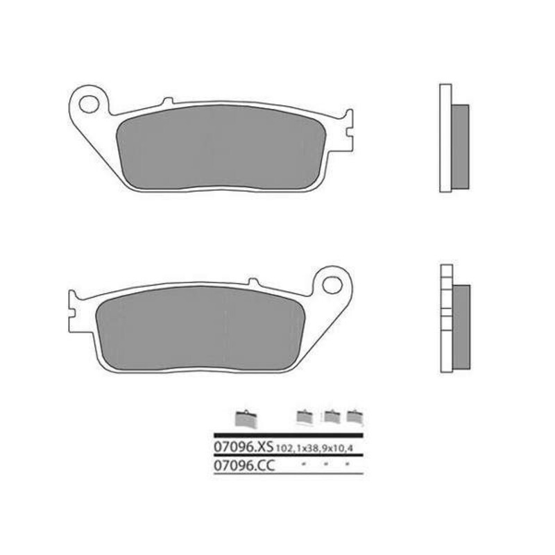 Brembo S.p.A. Bromsbelägg Scooter kolkeramik - 07096CC Figur 2