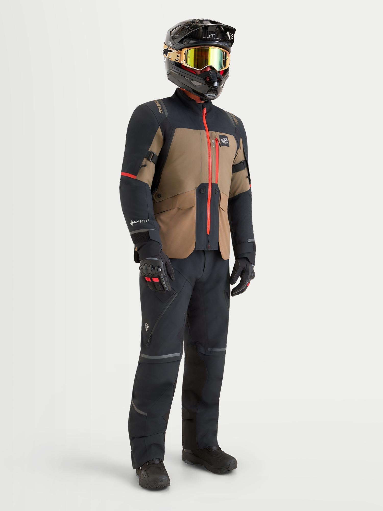 Alpinestars ST-7 V2 2L Gore-Tex wasserdichte Motorrad Textiljacke braun/schwarz 3XL Abbildung 7