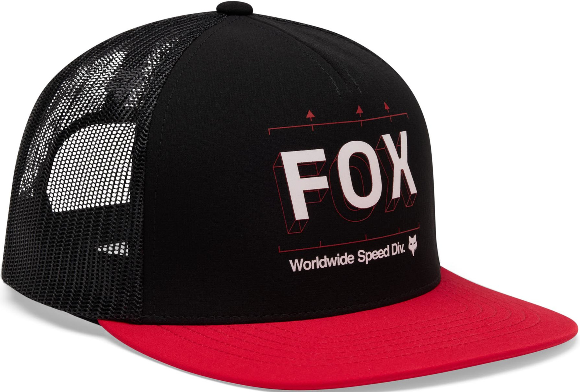 FOX Image Print Șapcă Snapback Trucker Negru/Roșu Figura 1