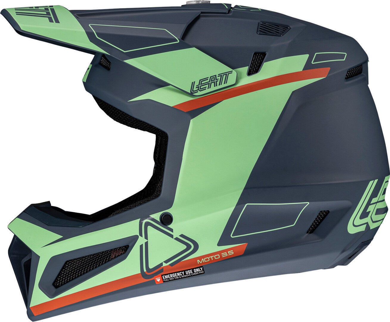 Leatt 3.5 Angled Motocross Helm mit Brille blau/rot/grün L (59/60) Abbildung 4