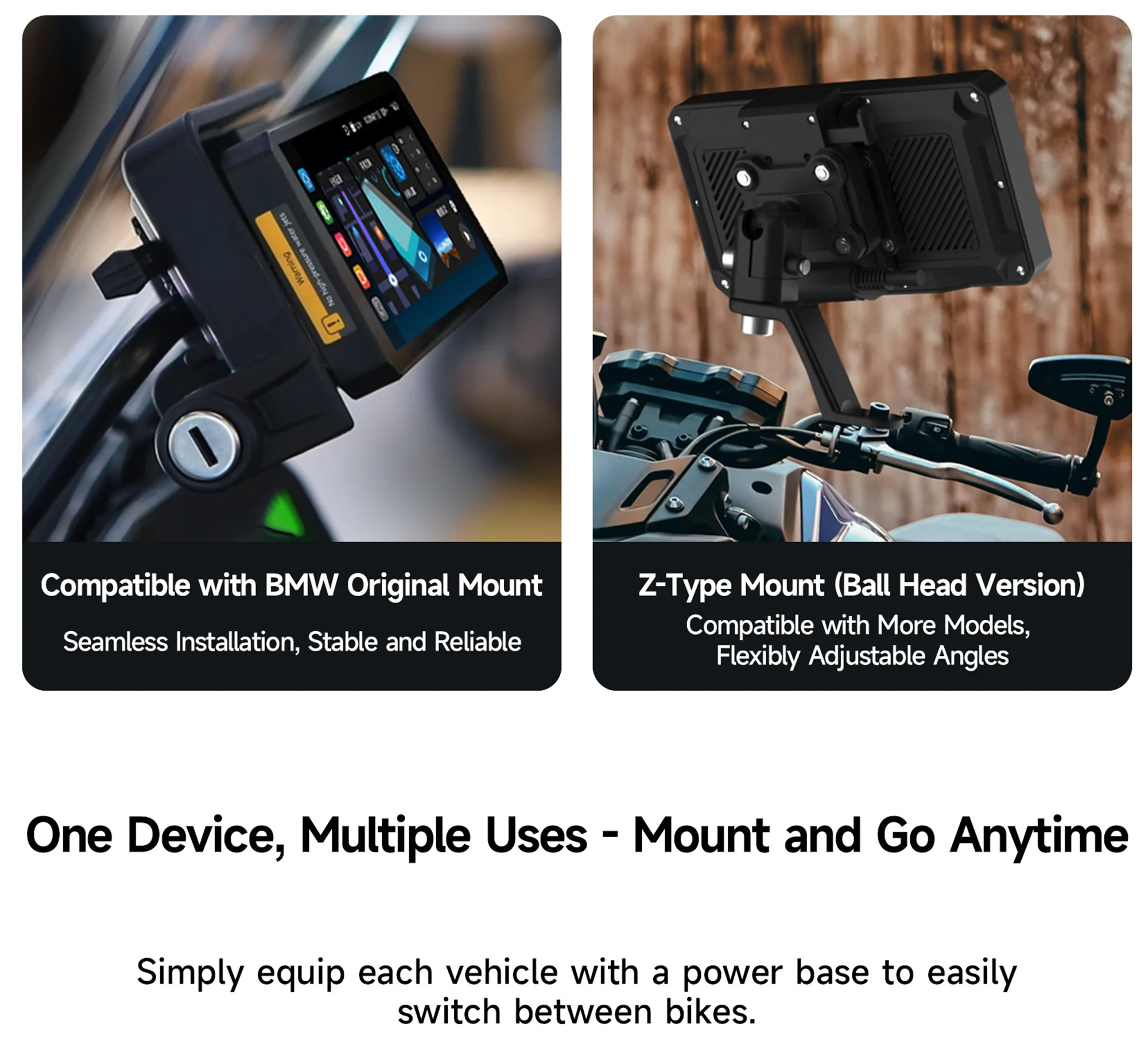 AlienRider M2-QR Bundle 6.2 BMW Motorcykelmultimediasystem Figur 2