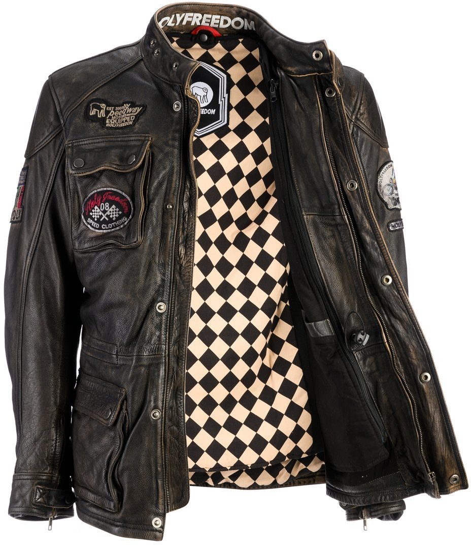 HolyFreedom Quattro Motorcycle Leather Jacket black M Figure 2