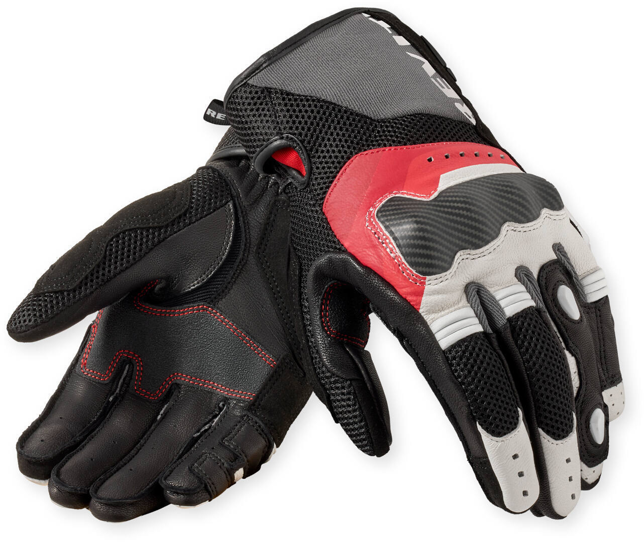 Revit Blaze Motorfiets handschoenen zwart/wit/rood 2XL Figuur 1