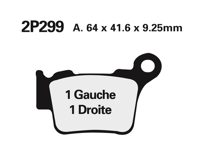 NISSIN Vägbromsbelägg / Off-Road sintrad metall - 2P-299ST Figur 2