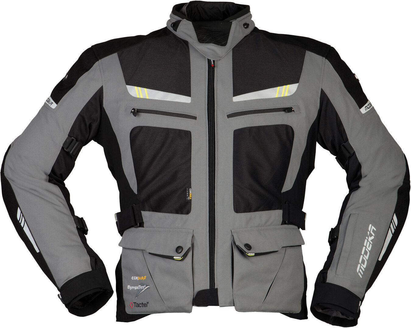 Modeka AFT Air Motorcycle Textile Jacket grey/black M Figure 1