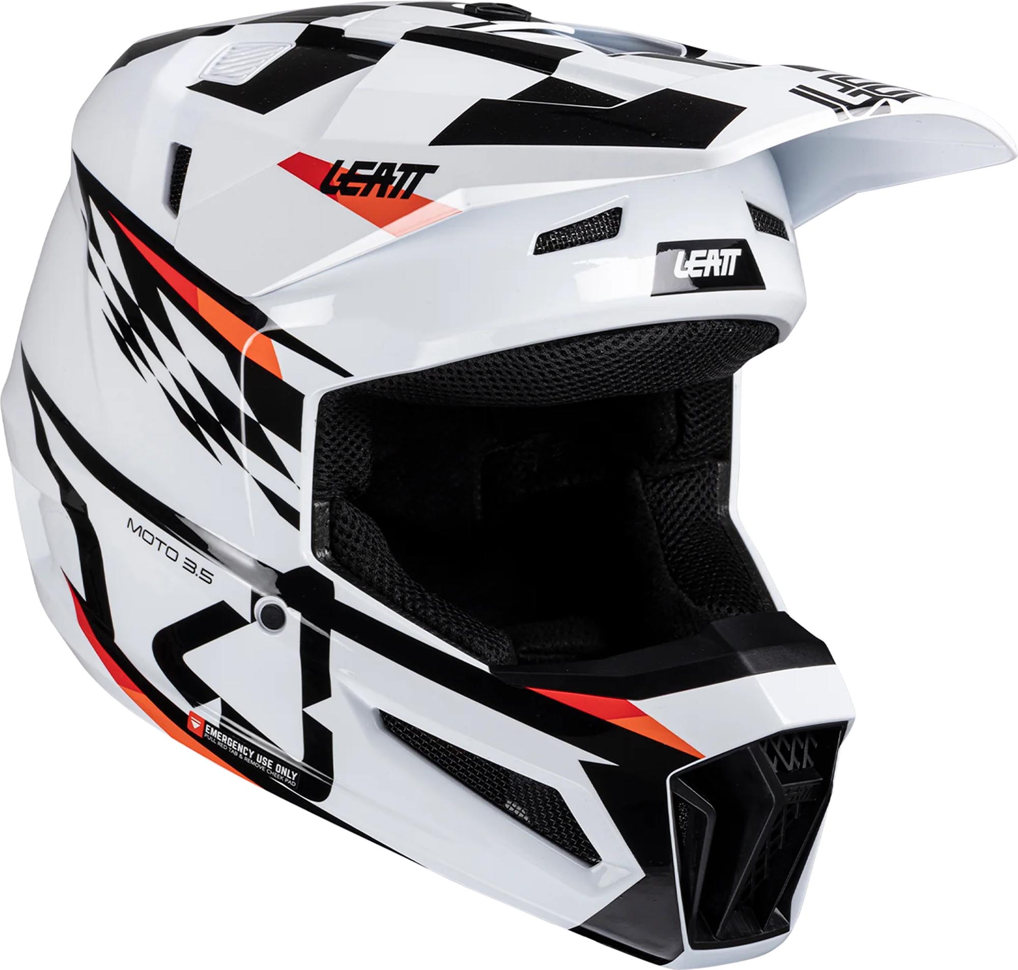 Leatt 3.5 Checkered Junior Capacete de Motocross com Óculos de Proteção Artigo principal Figura 1